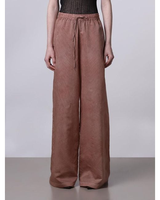 Roberto Collina Brown Wide Trousers
