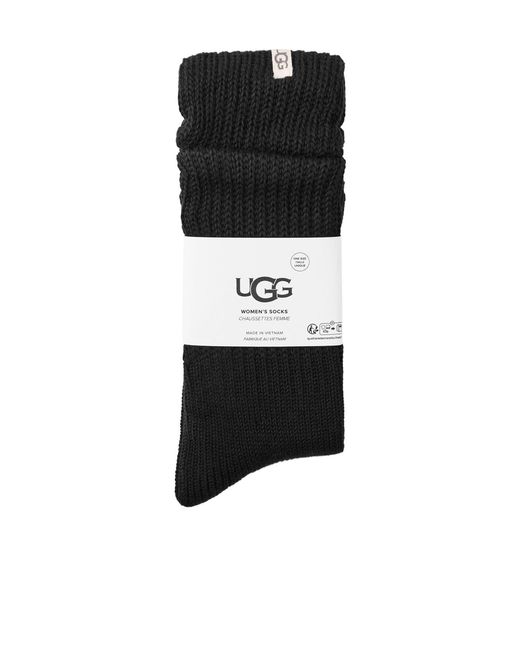 Ugg Black Soft Cotton Socks