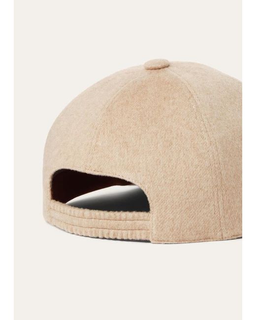 Loro Piana White Logo-Embroidered Wool Cap for men