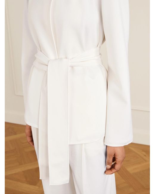 Max Mara White Mxptalamo Button Jacket