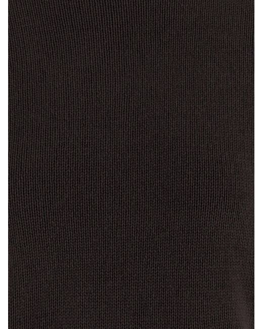 Allude Black Ribbed Cashmere Knitted Sweater