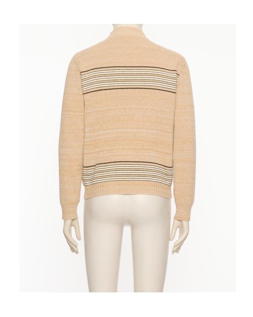 Valentino White Stripe Detailed Crewneck Jumper for men