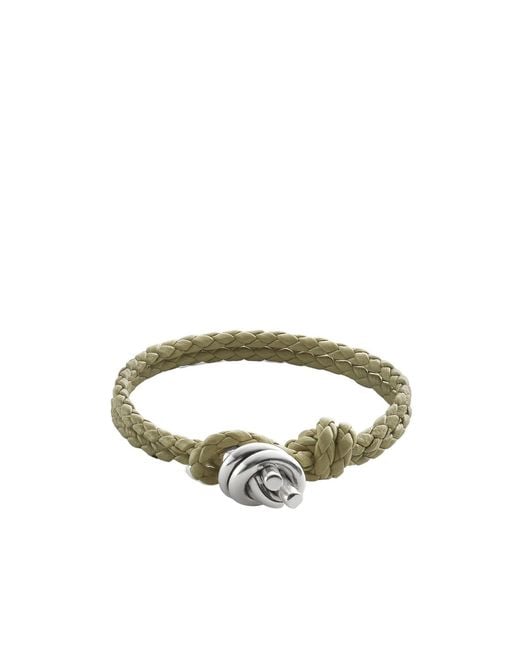 Bottega Veneta Multicolor Knot Detailed Braided Bracelet for men