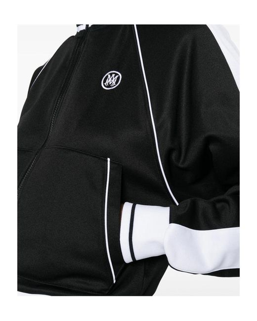Amiri Black Stripe Trim Zip Sweatshirt