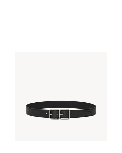 Saint Laurent White Double Frame Belt for men