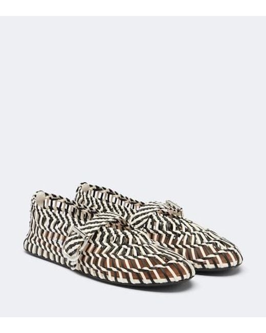 Alaïa Multicolor Woven Ballet Flats