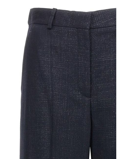 Stella McCartney Blue High-Waisted Straight-Leg Pants