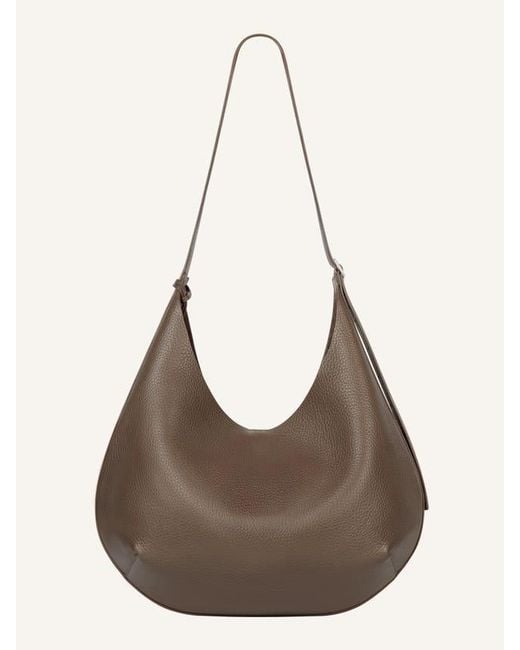 Courreges Brown Logo-Buckle Shoulder Bag