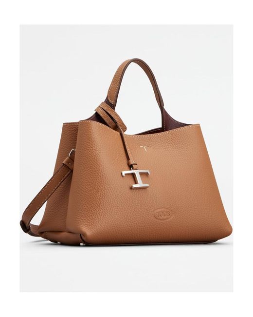 Tod's Brown Drawstring Top Handle Shoulder Bag