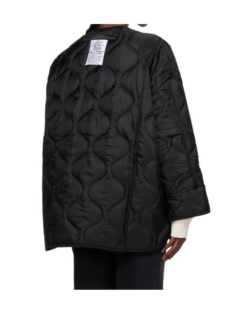Frankie Shop Black Teddy Quilted Jacket