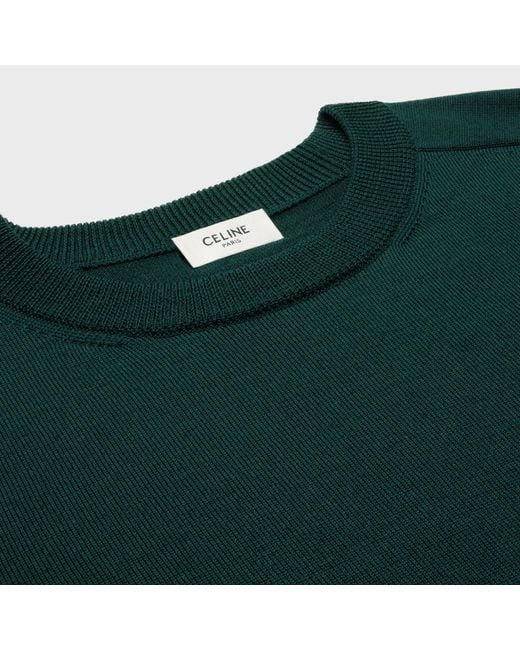Céline Green Triomphe Crew Neck Sweater for men