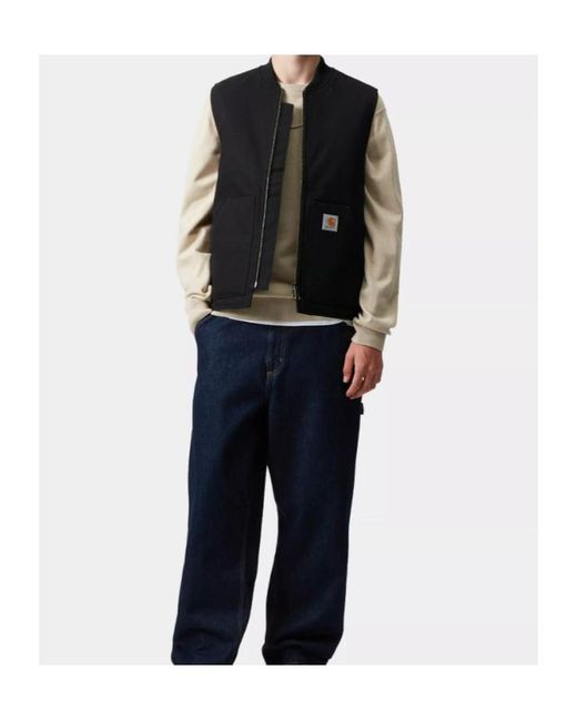 Carhartt Black Zip-Front Pocket Vest for men