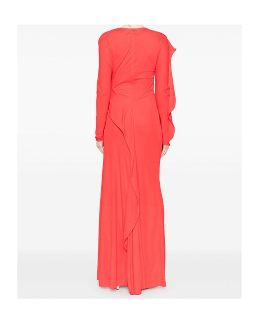 Victoria Beckham Red Long Dress