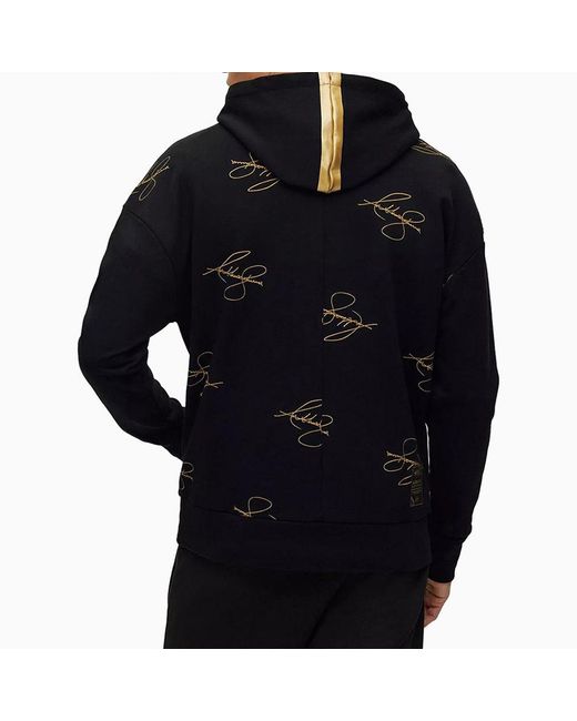 Boss Blue X Ajbxng Logo-Print Hoodie for men