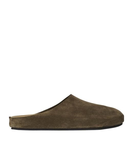 The Row Brown Hugo Open Back Slides
