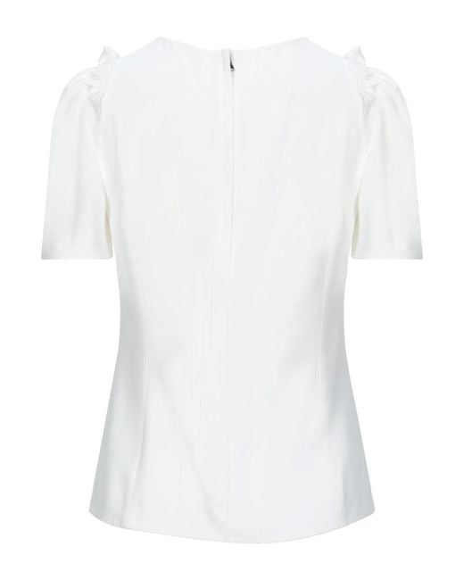 Dolce & Gabbana White Solid Color Tops