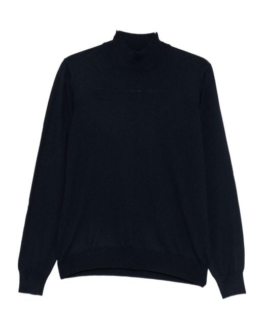 Tagliatore Blue Long-Sleeve Sweater for men