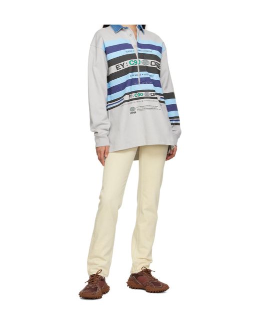 Eytys White Five-Pocket Denim Trousers for men