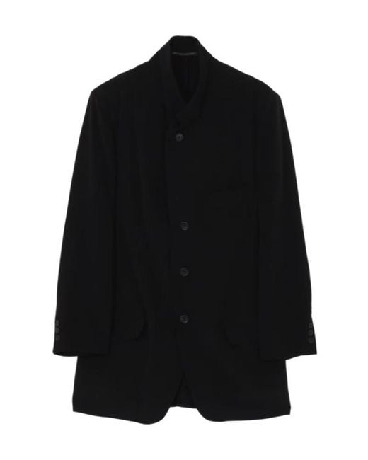 Yohji Yamamoto Black Long-Sleeve Blazer for men