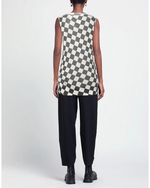 MM6 by Maison Margiela White Multi-Color Sleeveless Knit Top