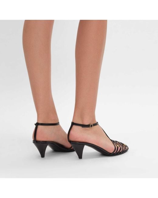 Céline Black Cage Heeled Sandal