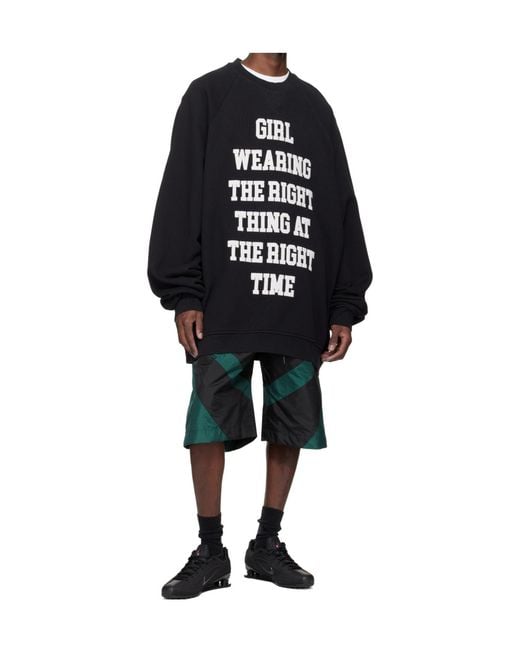 VAQUERA Blue Oversized Pullover Sweatshirt for men