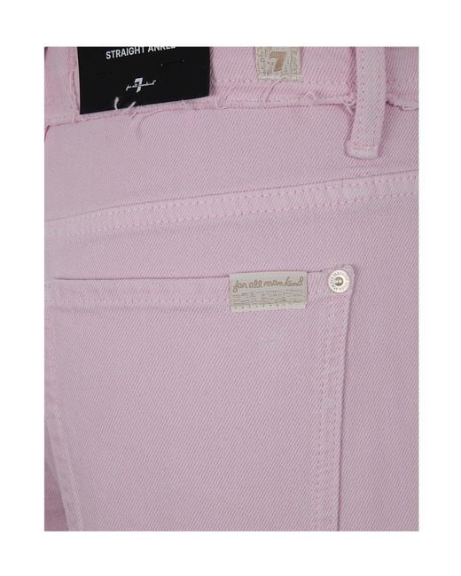 7 For All Mankind Purple Stovepipe Jeans