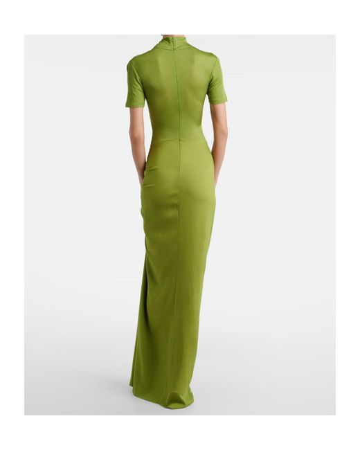 Christopher Esber Green Pleated Detail Dress