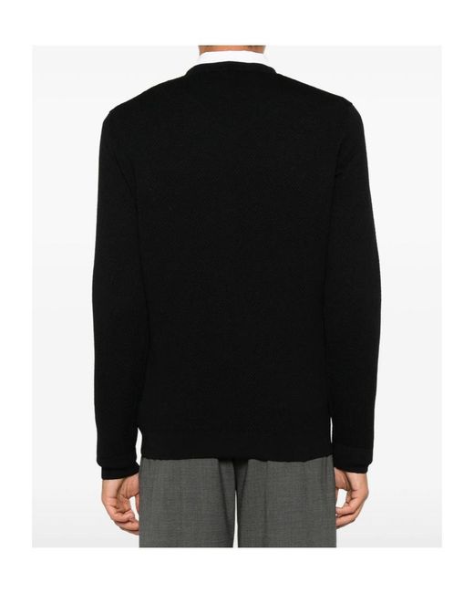 Zanone Black Long-Sleeved Sweater for men
