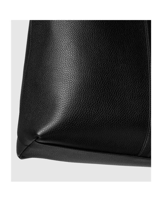 Gucci Black Large Web-Trim Top Handle Bag for men