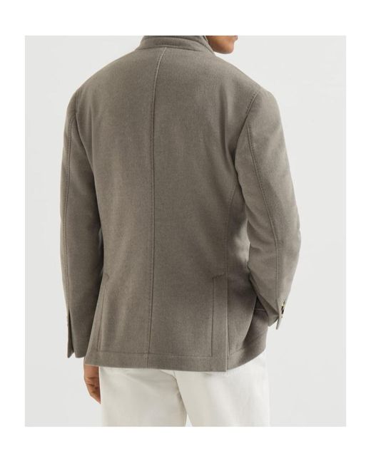 Brunello Cucinelli Green Lightweight Water-Resistant Cashmere Outerwear Blazer for men