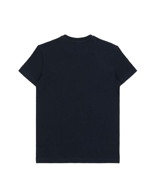 Armani Collezioni Blue T-Shirt With Round Neck And Short Sleeves for men