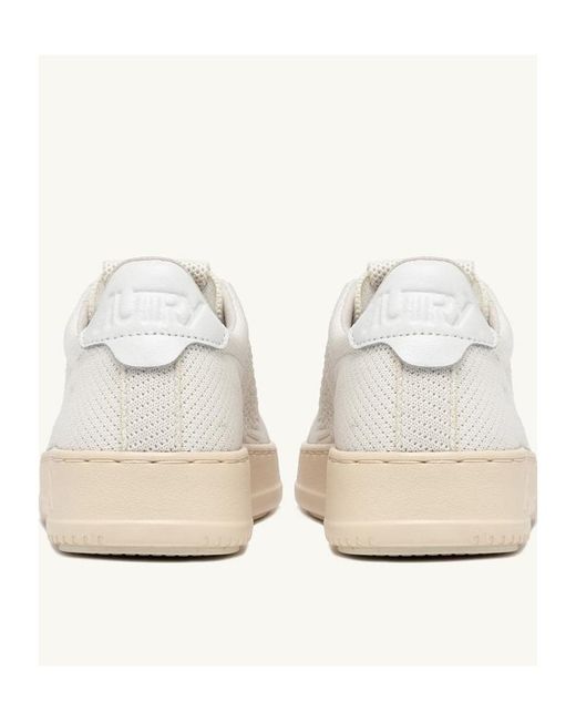 Autry White Medalist Easeknit Low Sneakers for men
