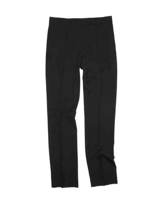 Acne Black Mid-Rise Tailored Trousers