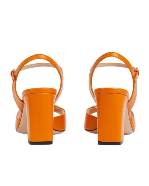Gucci Orange Horsebit Sandal