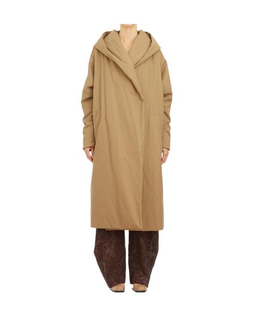 Uma Wang Natural Long-Sleeved Cardigan Coat