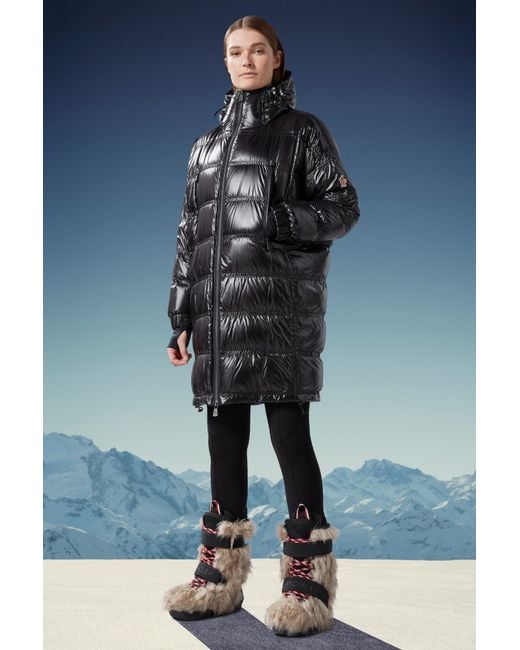 Moncler Black Grenoble Rochelair Long Padded Jacket