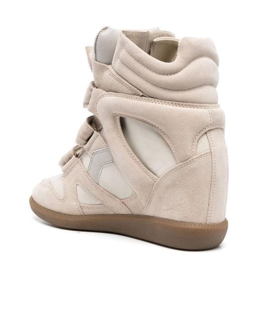 Isabel Marant Natural 80mm Bekett Touch-strap Sneakers