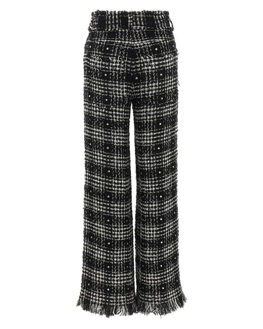 GIUSEPPE DI MORABITO Black Crystal Bouclé Pants