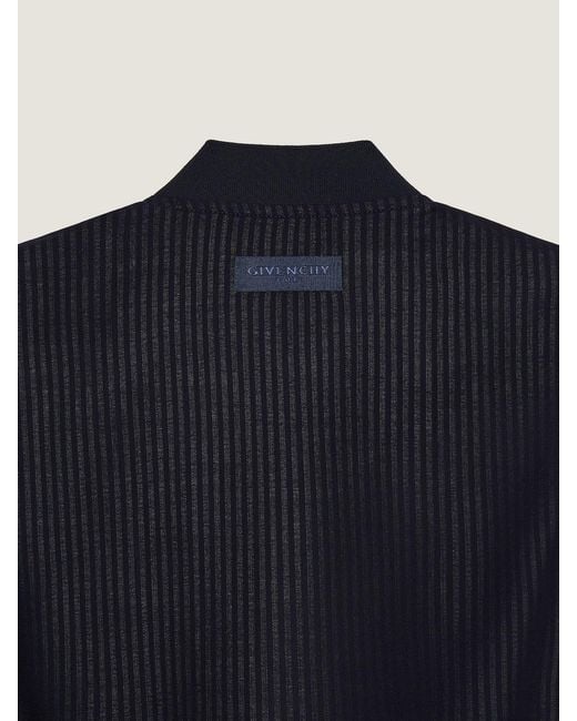 Givenchy Blue Striped Bomber Jacket for men