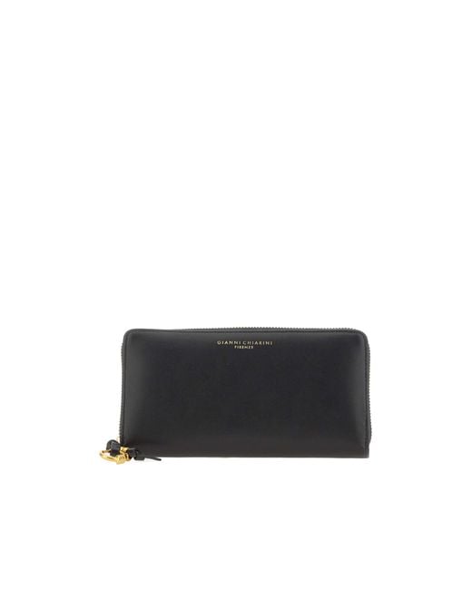 Gianni Chiarini Black Zippered Long Wallet