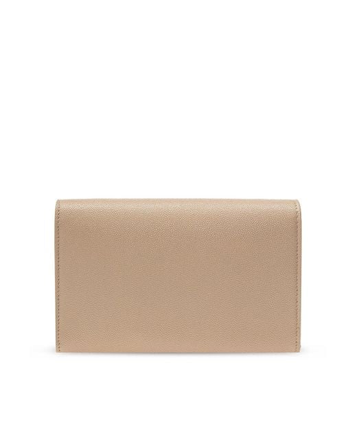 Saint Laurent Natural Uptown Chain Wallet