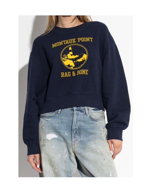 Rag & Bone Blue Long Sleeve Sweatshirt
