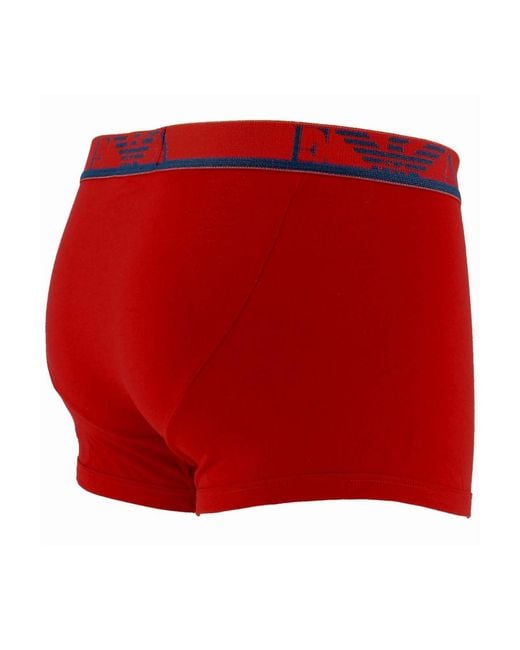 Emporio Armani Red Logo Logo Boxers for men