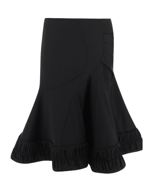Dries Van Noten Black Flared Midi Skirt