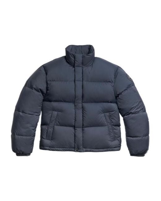 Canada Goose Blue Logo Patch High-Neck Down Jacket for men