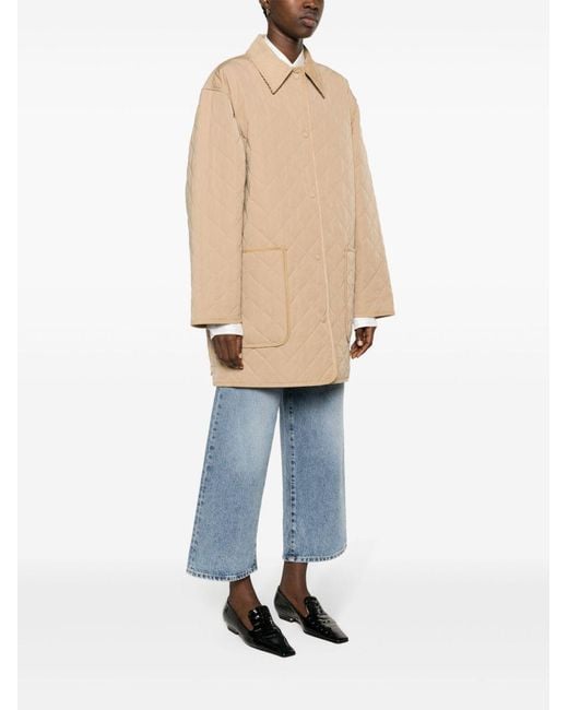 Totême Natural Totême Diamond-Quilted Buttoned Jacket