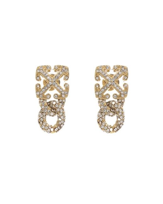 Off-White c/o Virgil Abloh Metallic Arrow Motif Embellished Earrings