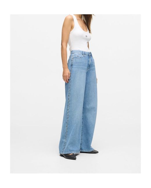 Karl Lagerfeld Blue Studded-Signature Jeans