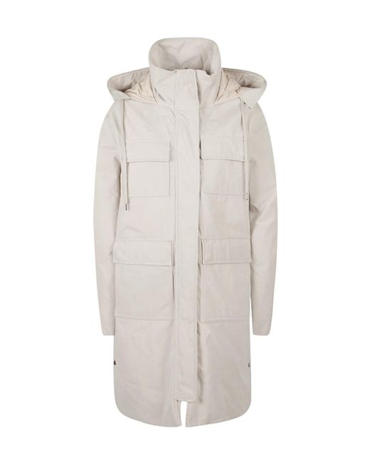 Herno Gray Hooded Down Jacket